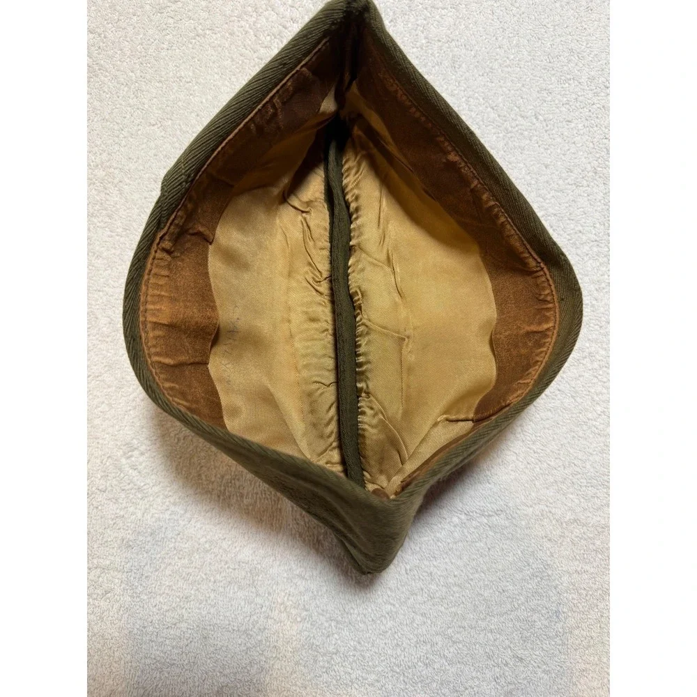VTG US Navy V-5 Pilot Training Garrison Cap Olive Drab Wool Military Hat WWII